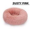 Dropshipping Long Faux Fur Pet Bed Comfortable Waterproof Plush Donut Round Dog Bed Soft Washable Cat Bed Removable Pet Cushion