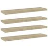 VidaXL Bookcase Panel 4 Pcs Sonoma Oak Engineered Wood 805128