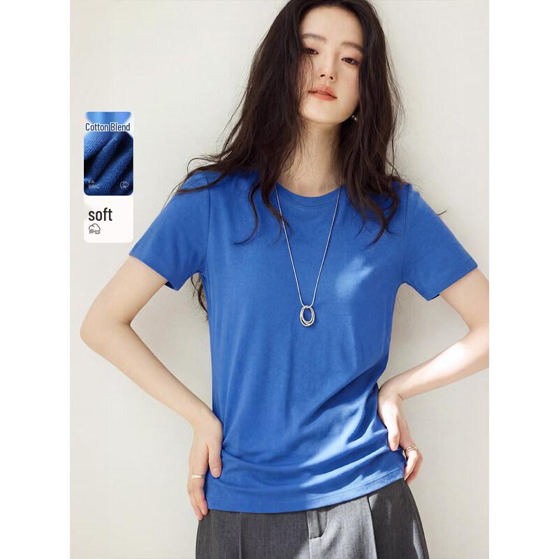 XWI Women s Solid Color Round Neck Slimming T-Shirt XL