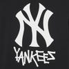 MLB SS24 New York Yankees Logo Loose Fit Printed Crew Neck Short Sleeve T-Shirt Unisex Tops Black 3ATSB1843-50BKS