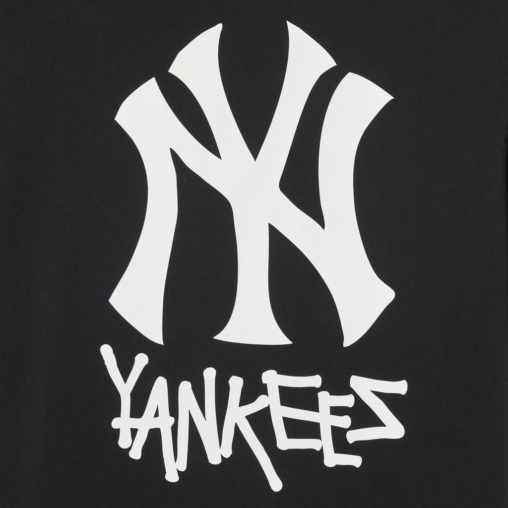 MLB SS24 New York Yankees Logo Loose Fit Printed Crew Neck Short Sleeve T-Shirt Unisex Tops Black 3ATSB1843-50BKS