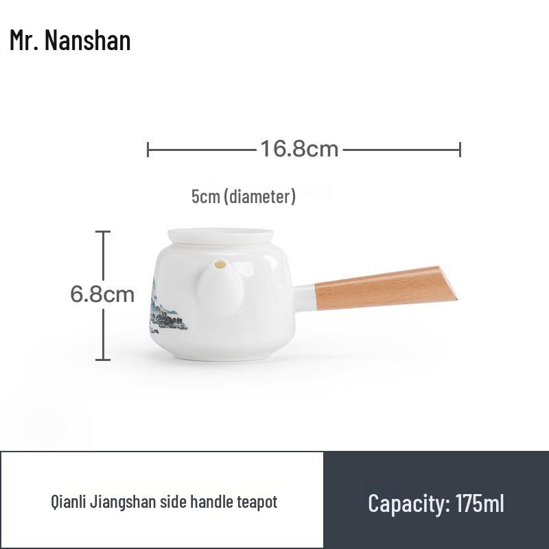 Nanshan Mister White Porcelain Kung Fu Teapot