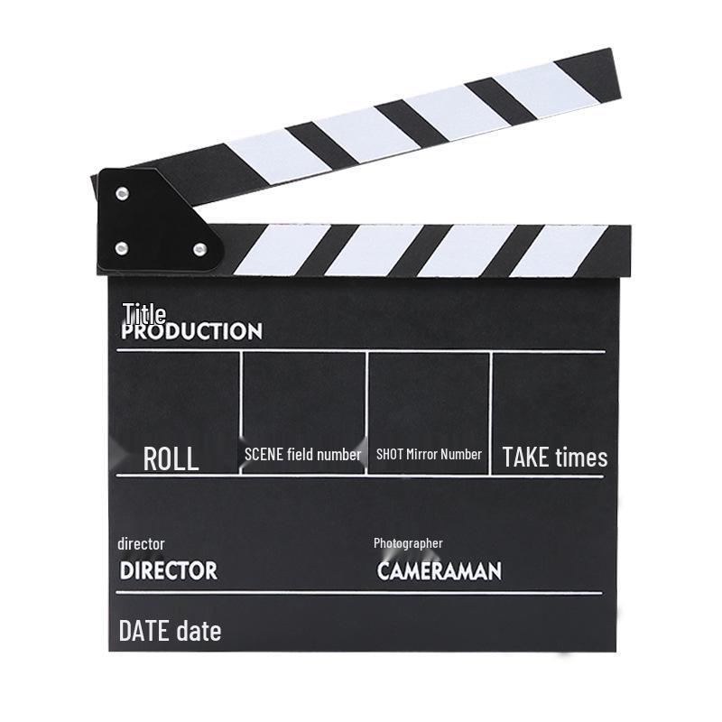 Black Wooden Director's Clapboard for Photography and Studio Props