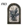 Retro Arched Picture Frame Halloween Wooden Wall Decor, Ghost Cat Double-Layer Hanging Ornament, Distressed Gothic Mantelpiece Decor Tabletop Plaque,