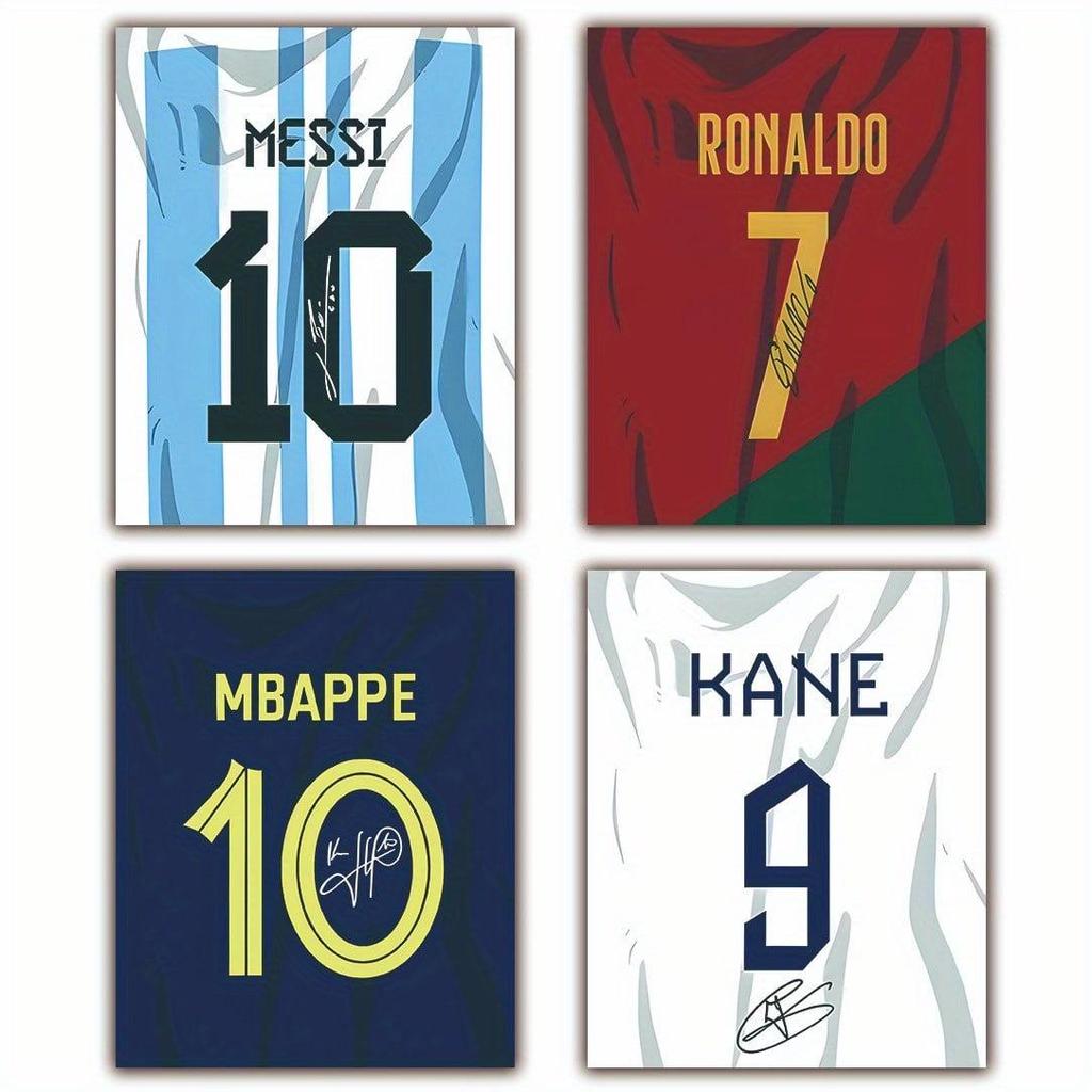 Inspirational Football Star Sports Art Poster for Gym, Men's Living Room, Bedroom, Study, or Office