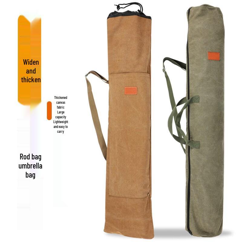 Thickened Canvas Fishing Rod & Tackle Bag