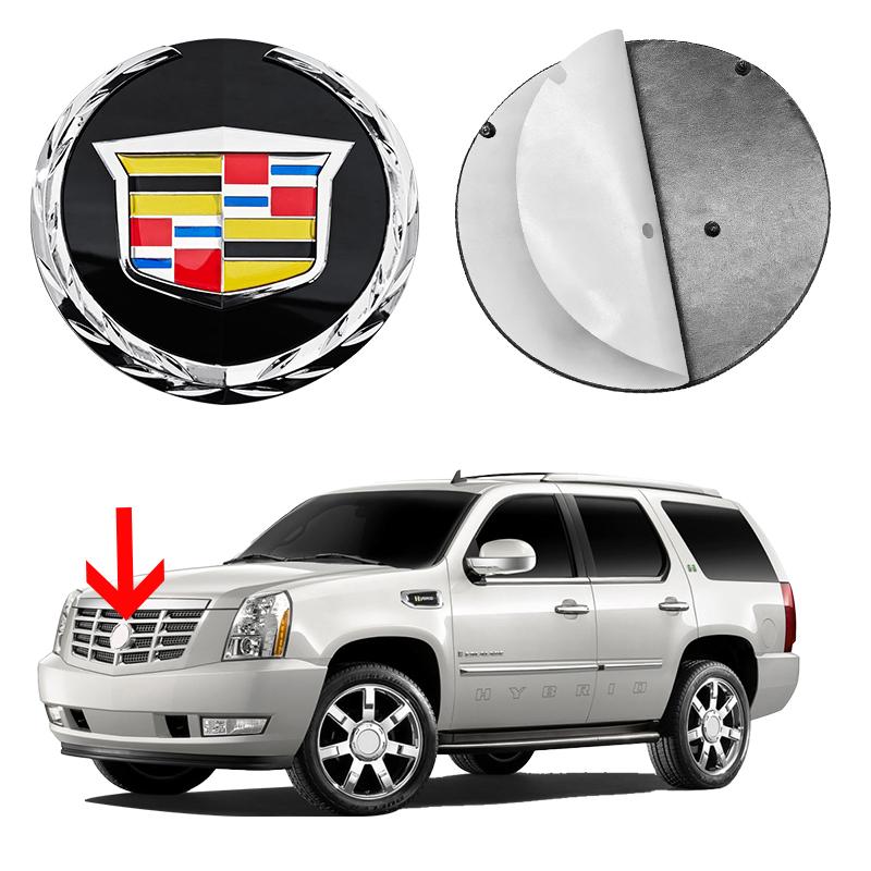 14.2CM Car Front Head Center Grille Emblem Badge Label Sticker for Cadillac Escalade 2007 2008 2009 2010 2011 2012 2013 2014