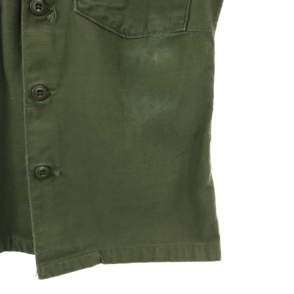 US ARMY 70s Vintage Long Sleeve Utility Military Shirt 14 1/2 33 Khaki Men's Used