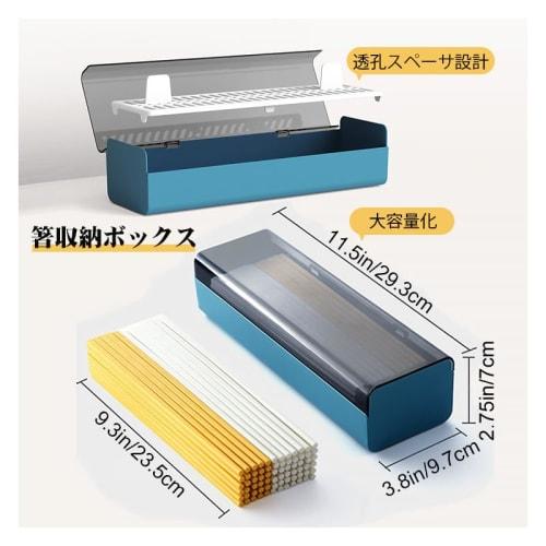 Large Capacity Cutlery Storage Box with Lid, Drainer, and Chopsticks Storage, Dustproof, Plastic Kitchen Storage Box with Lid, Kitchen Tabletop Suppli