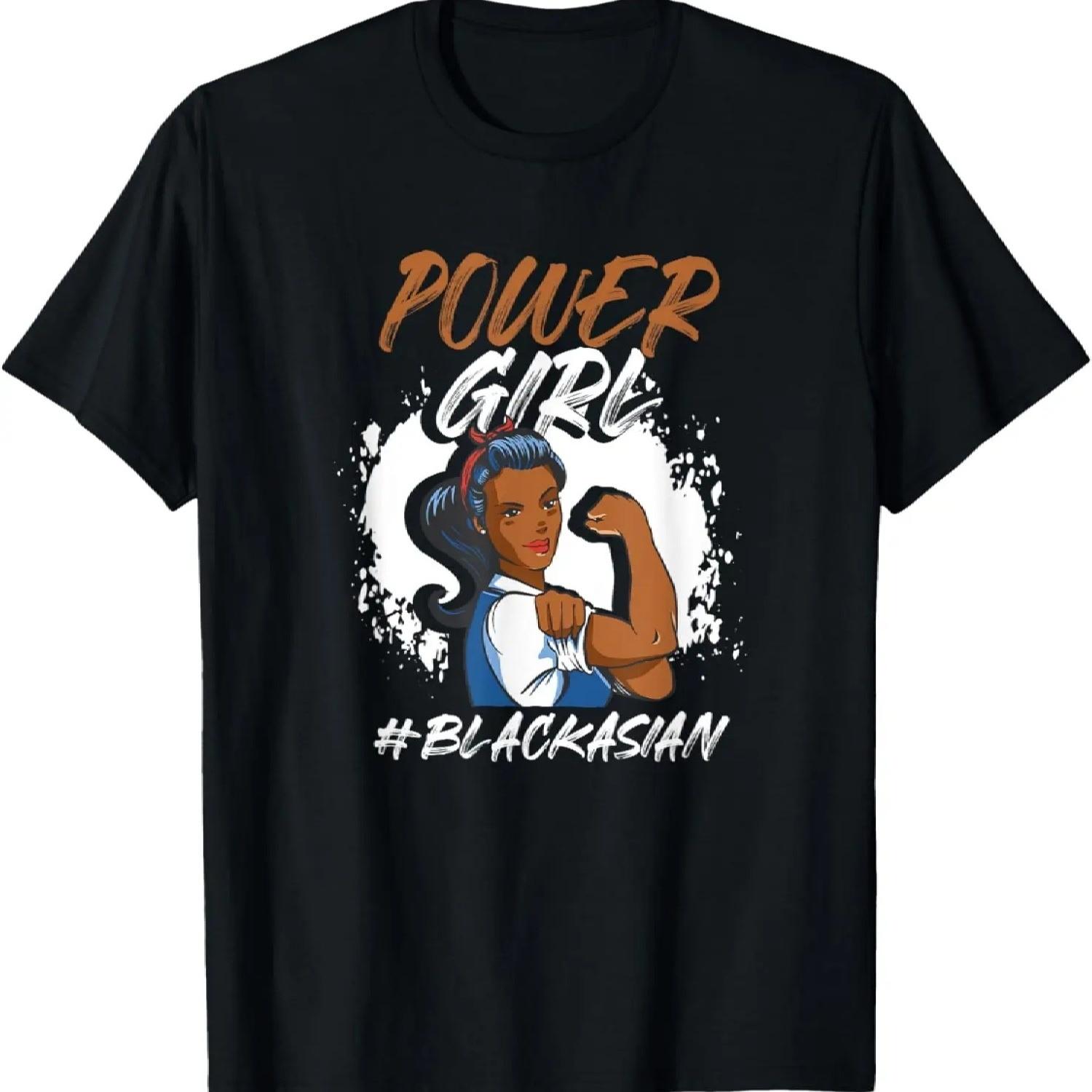 

Black Asian Mixed Race Half Black Blasian T-Shirt S чёрный