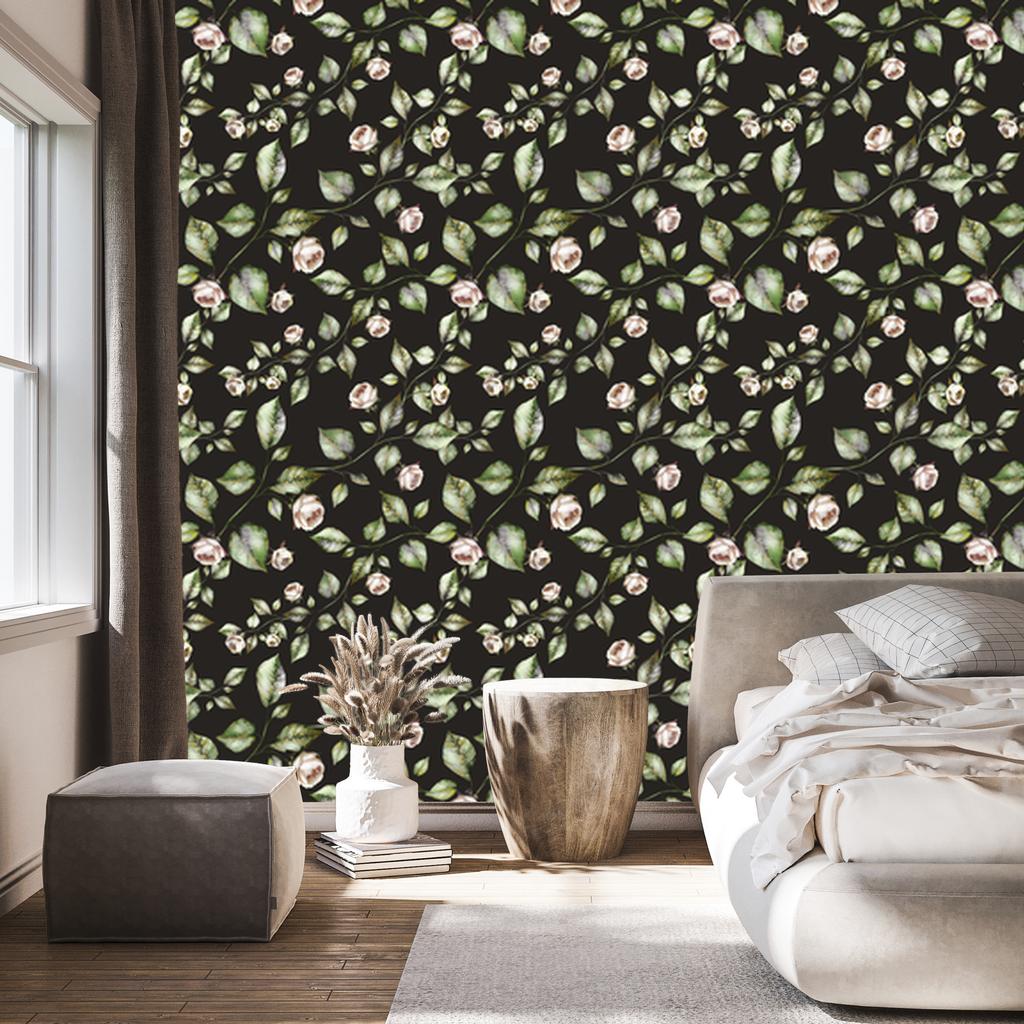 Classic Roses Wallpaper for Living Room and Bedroom 50x1000