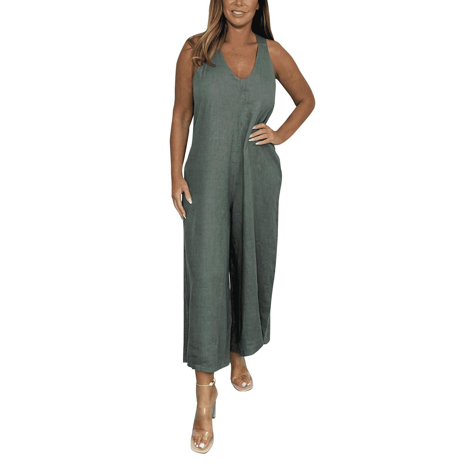 Женские летние комбинезоны без рукавов — фото 3