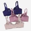 3pcs Women Sexy Lace Bra Full Coverage Wired Lingerie Plus Size Intimates Ultra-thin Underwear C D E Cup