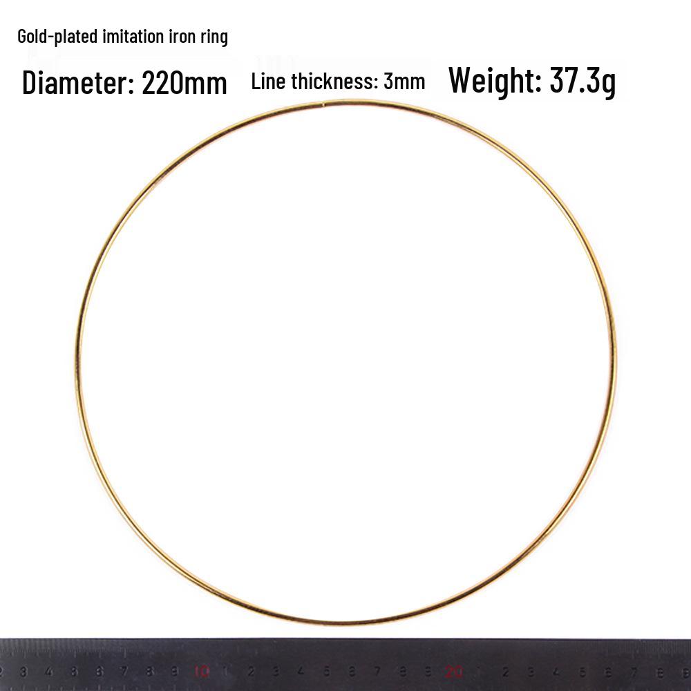 Dream Catcher Gold-Plated Iron and Steel Wire Rings, Various Sizes