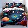 Galaxie-Themen-Kunstwerk-Set Weiche, bequeme Bettbezug-Bettwäsche-Set Enthalten 1*Bettbezug & 2*Kissenbezüge, Geschenk