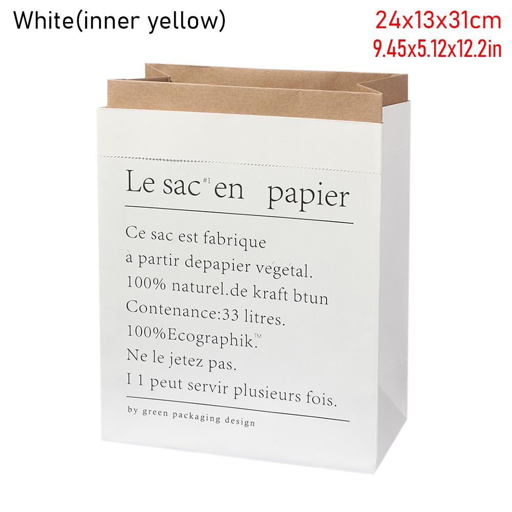 Party Supplies Sundries Organize Home Decoration Desktop Ornament Double Layers Vase Flowerpot Kraft Paper Bag Storage Basket