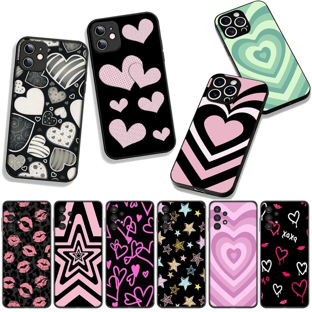 Phone Cover Star Dark Red Heart Love Casing for Xiaomi Poco F7 F6 F8 Ultra F5 X7 X6 X5 X3 NFC M7 M6 Pro C85 C75 C65 C71 C61 Case