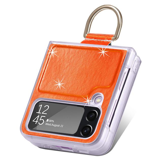 Mode Tragbare Ring Halter Telefon Fall Für Samsung Galaxy Z Flip 4 5g Flip4 Flip3 Flip 3 Klapp Abdeckung für Samsung Flip4