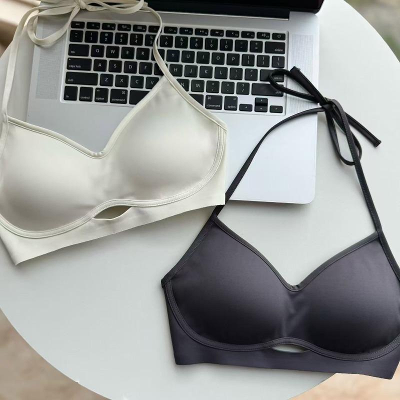 Neck Seamless Sports Underwear, Sexy Beauty, Thin Shoulder Straps, Small Breasts, Bras Gathered and Large, No Steel Rims, Sub-breasts, Bras.