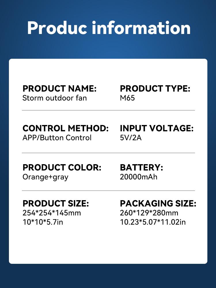 Camping Fan 20000mAh Rechargeable Portable Outdoor Camping Fan Air Circulators Wireless Tent Ceiling Fans with Hook and Light