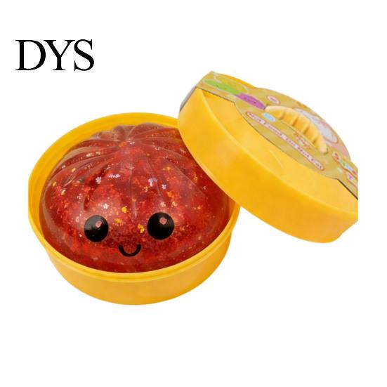 Colorful Pinch Toy Steamed Bun Squeeze Soft TPR Fidget Toys Sensory Handheld Stress Ball Reliever Cute Slow-Rising Decompression Gadget Fun