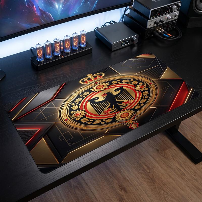 Belgium Football Crest Mouse Pad, Extended Non Slip Rubber Desk Mat for Gaming Office Laptop Fan Gift