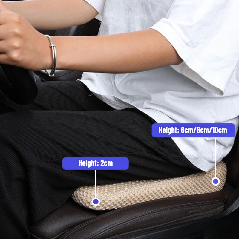 6-10CM Car Seat Booster Cushion Honeycomb Memory Cotton Seat Cushion Simple Breathable 3D Mesh Thickened Sedentary Seat Cushion