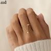 Effie Queen 925 Sterling Silver Open Ring With 4mm Heart Decoration Finger Accessory Women Jewelry Romantic Gift for Her APR40