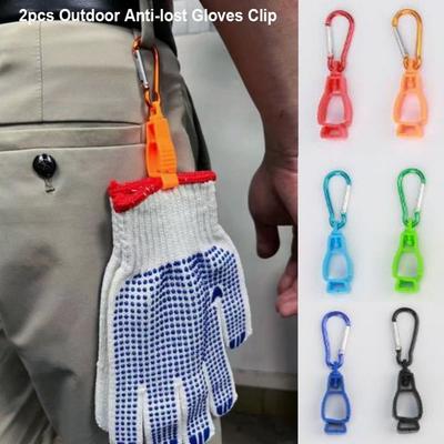 2 Stück Sicherheits-Bergsteiger-Schnalle Hutclip Kunststoff-Schutzhandschuh-Clip Outdoor-Handschuh-Clip