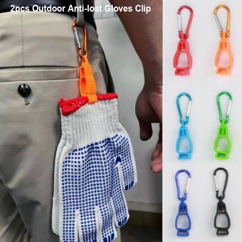2pcs Safety Outdoor Gloves Clip Plastic Protective Gloves Clip Mountaineering Buckle Hat Clip