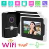 Wifi Video Doorphone 1080P HD 7in TFT LCD Display 3 Monitors Remote Monitoring 110 degrees  Night Vision