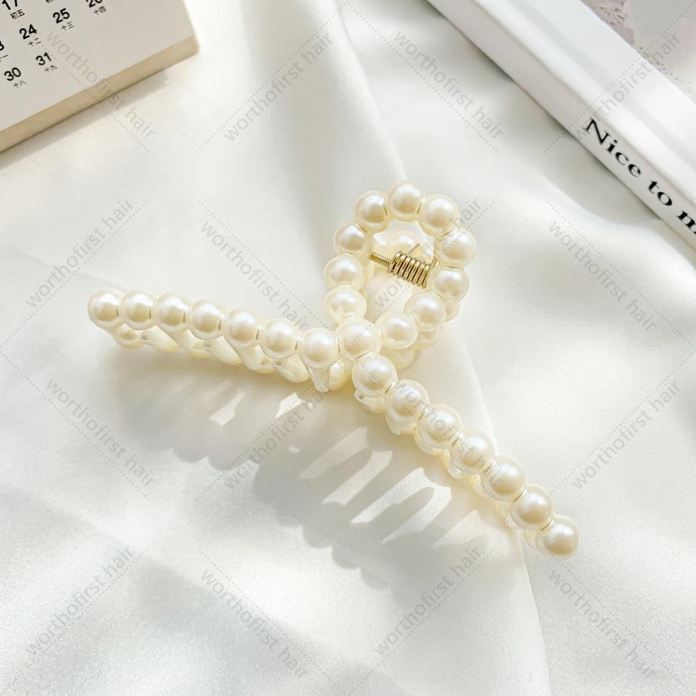 New Fashion Exquisite Medium Small Pearl Geometric Hairpin Hair Crab Hair Claw Women Girl Hair Accessori Headwear accessory