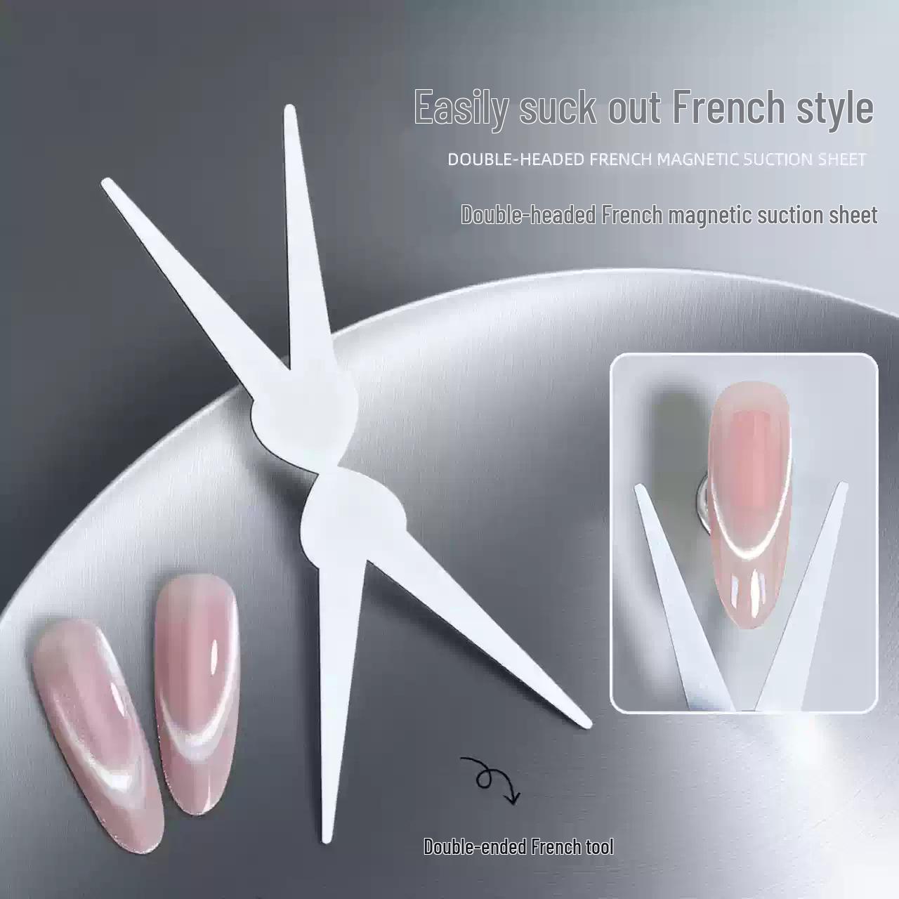Double-Ended French Cat Eye Gel Metal Plate Magnet Tool