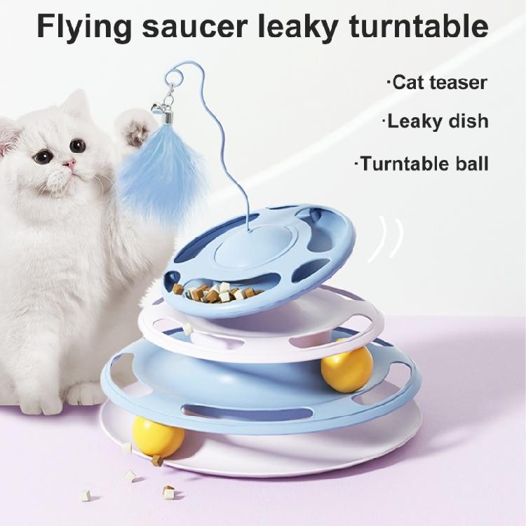 Cats Toy RollerTrack Toy Funny Turntable Cats Teaser Indoor Entertainment Toy