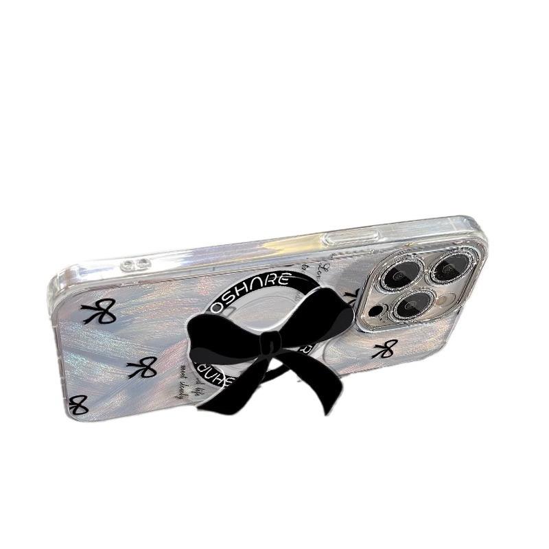 The Bow Tie Magnetic Stand Is Suitable for Apple 15PRO Phone Cases, 14/13, 12, Light Luxury, and 11, Anti-drop