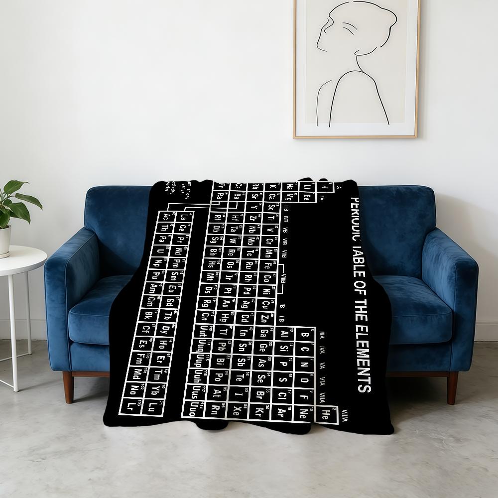 Periodic Table of Elements Blanket Super Warm Comfortable Plush Throw Blanket Child Home Sofa Bedroom Gift