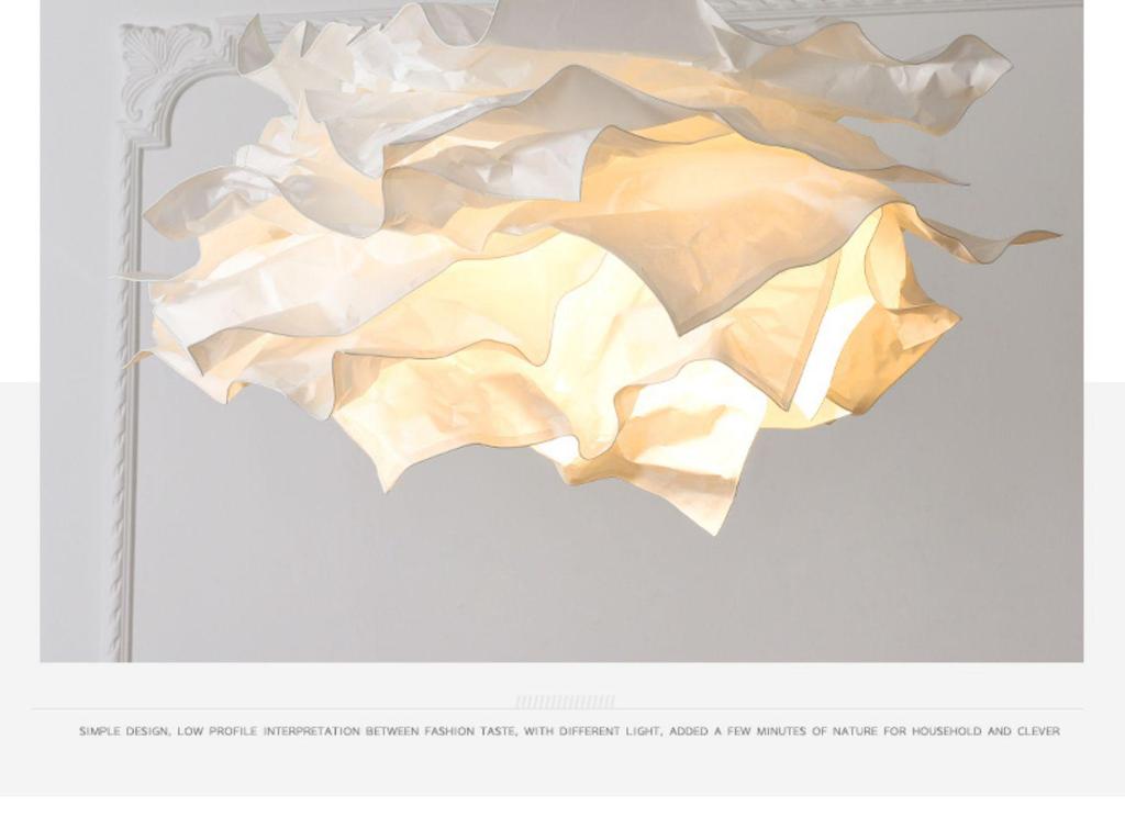 Nordic Cloud Pendant Lamp: Creative Chandelier for Bedroom, Clothing Store, Japanese Study, or Art Studio.