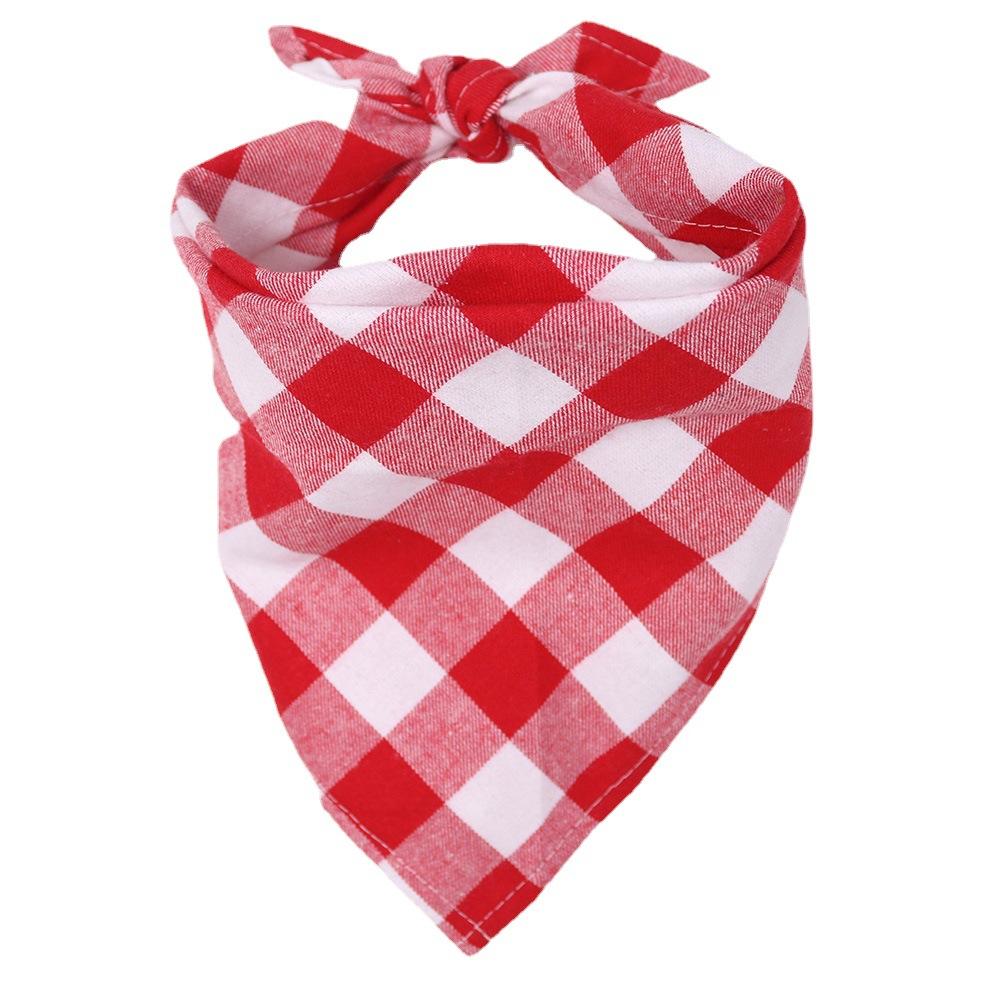 Bandanas para Perros Bufanda Grande para Mascotas Bandana Para Perro Algodón Cuadros Lavable Pajarita Collar Gato Cachorro Bufanda Triangular Babero Accesorios para Perros
