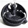 3D Printing Dragon Shaped Jewelry Tray Unique Dark Style Dragon Trinket Bowl Plastic Gothic Key Coin Storage Holder