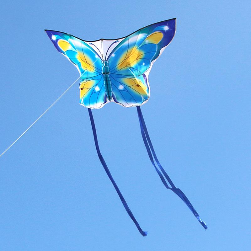 New Dream Butterfly Kite - Blue Pink, High-Grade With Line Reel, Suitable for Adults & Children, Easy to Fly