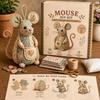 DIY Stoffmaus Nähset, Komplettes Patchwork Bastelset mit vorgeschnittenem Stoff & Werkzeugen, Niedliche Stofftiermaus für die Heimdekoration