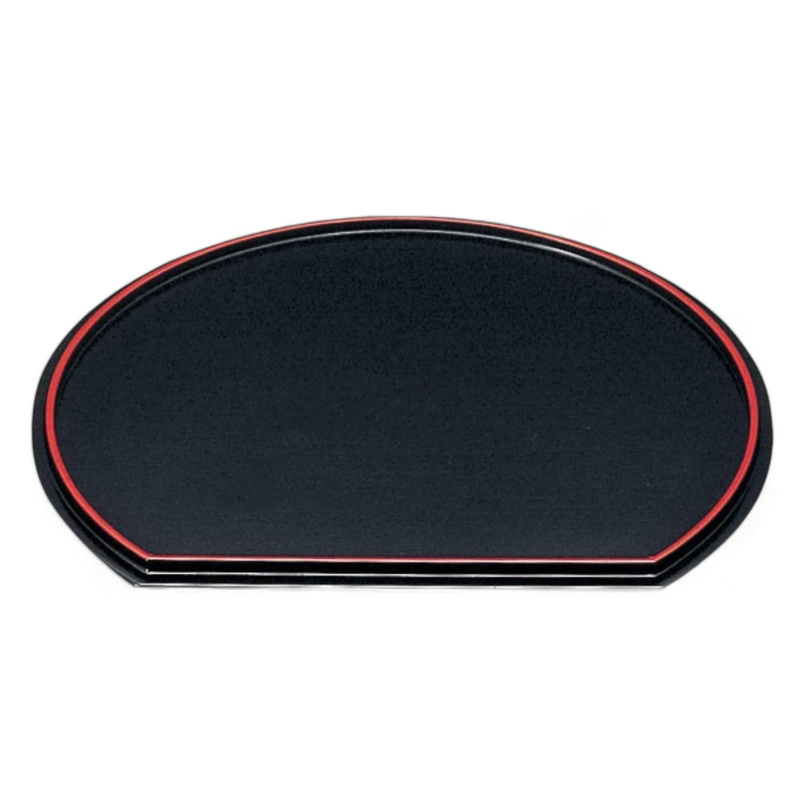 

New Tray Black with Seared Tempura and Lacquerware Made in Japan J-kitchens 4-shaku (1.5-inch) Half-Moon Double-Sided (Tray) Red/Pear-Glazed Finish,