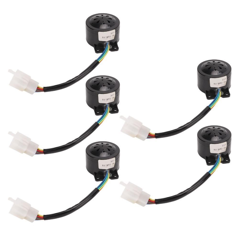 5pcs 110-120db Six-Wire 4-in-1 Wiring Guide 48V-60V Backup Warning Alarm  Electric Tricycle