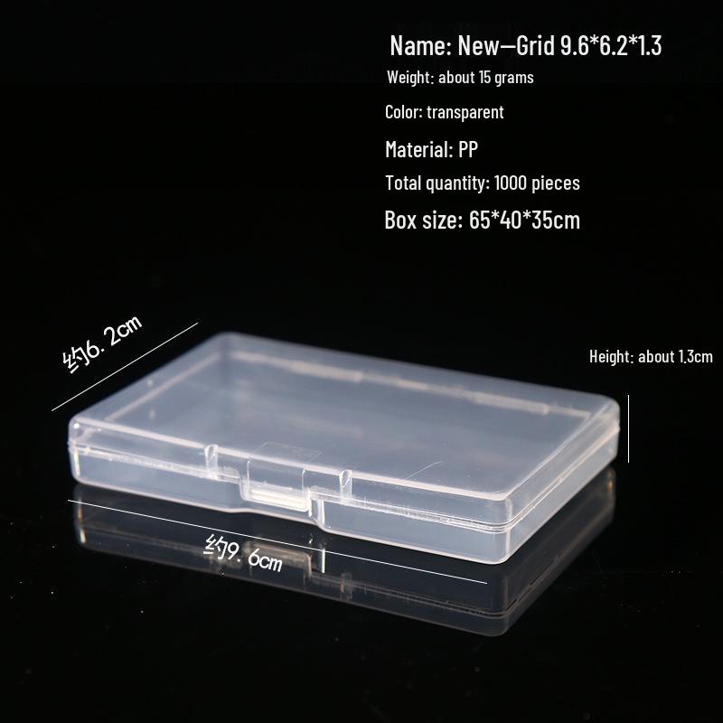 Transparent Storage Box for Electronics, Jewelry, Tools, Plastic Parts, and Fishing Tackle with Large Fixed Grids