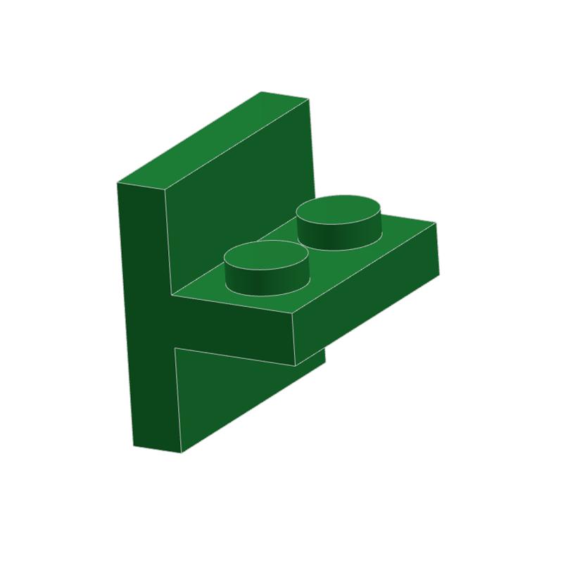 10Pcs 41682 Centered Double Bracket Wall 1 X 2-2 X 2 Block Moc Color Accessories Compatible with Brick DIY Children's Toys