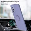 Liquid Silicone Phone Cases For Samsung A56 A16 A36 A26 A55 A15 A35 A54 A34 A14 A53 A52S Magnetic Ring Holder Cover With Lanyard