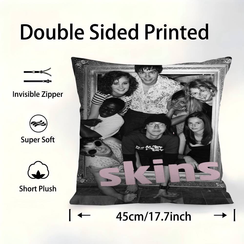 Teen TV Series Skins Generation Cushion Cover Pillow Cover Decor Pillowcase Printed Cushion Case For Couch