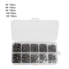 500PCS High Carbon Steel Rolling Barrel Fishing Swivels 4# 6# 8# 10# 12# Heavy Duty Fishing Bearing Swivels Mini Black