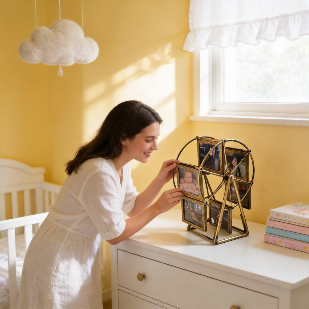 Ruota Panoramica Moderna Minimalista Cornice Ricordo Bambino Per Arredamento Casa Con Materiale PS