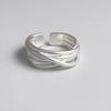 Xiaomi 925 Sterling Silver Rings for Women Couple Minimalist Handmade Round Interware Lines Ring Fine Jewelry Gift Prevent Allergy